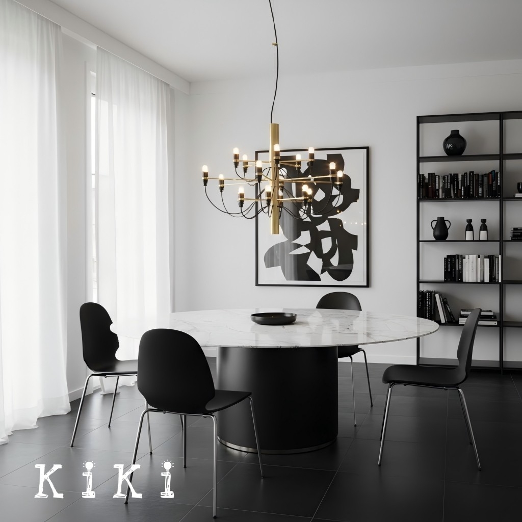 2097 Suspension Lamp - Sleek Multi-Head Chandelier For High Ceilings and Large Spaces