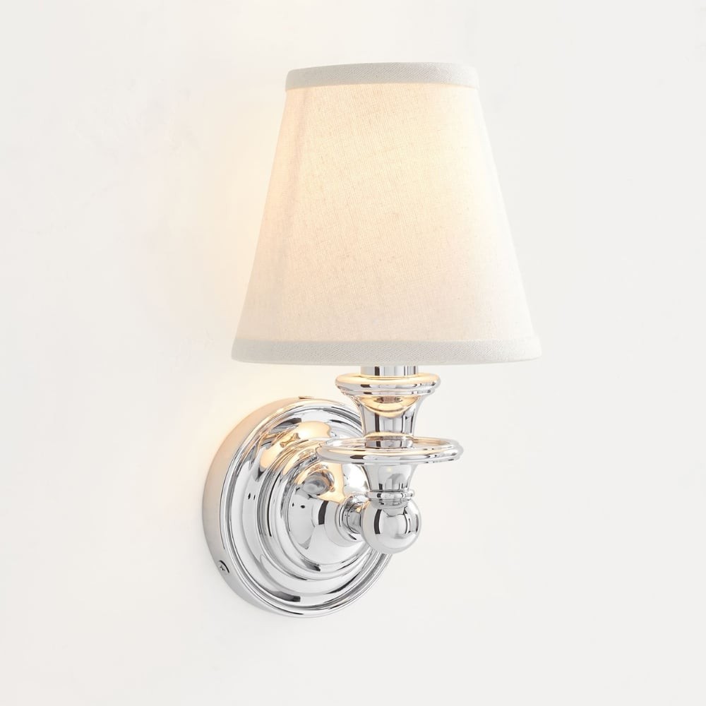 Kalvora Classic Sculpted Wall Sconce – Fabric Shade Sconce For Indoor Accent Lighting KL1162