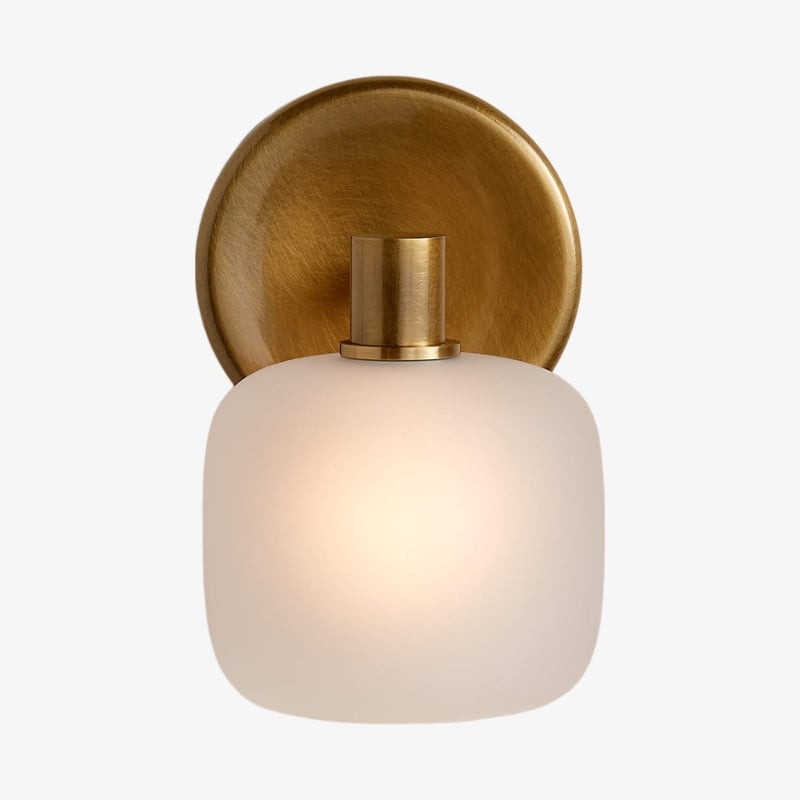 Lirra Frosted Glass Cylinder Wall Lamp - Modern Minimal Bathroom Vanity KL1698