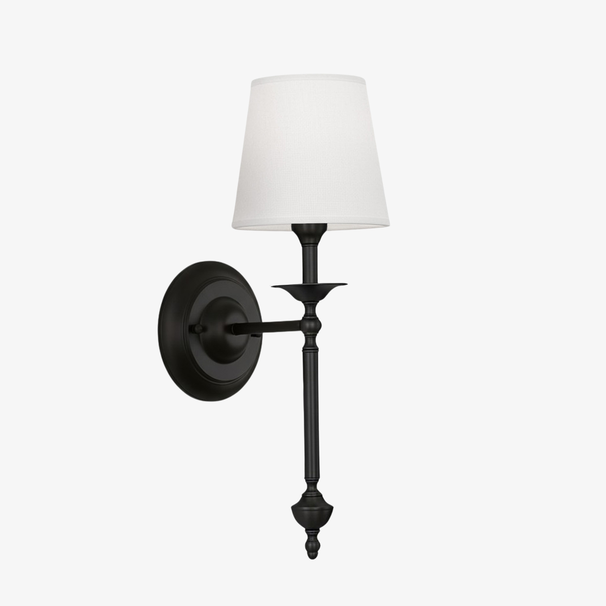 Arcuma Elegant Wall Light - Copper or Black Finishes Sconce with Fabric Shade for Interior KL2337