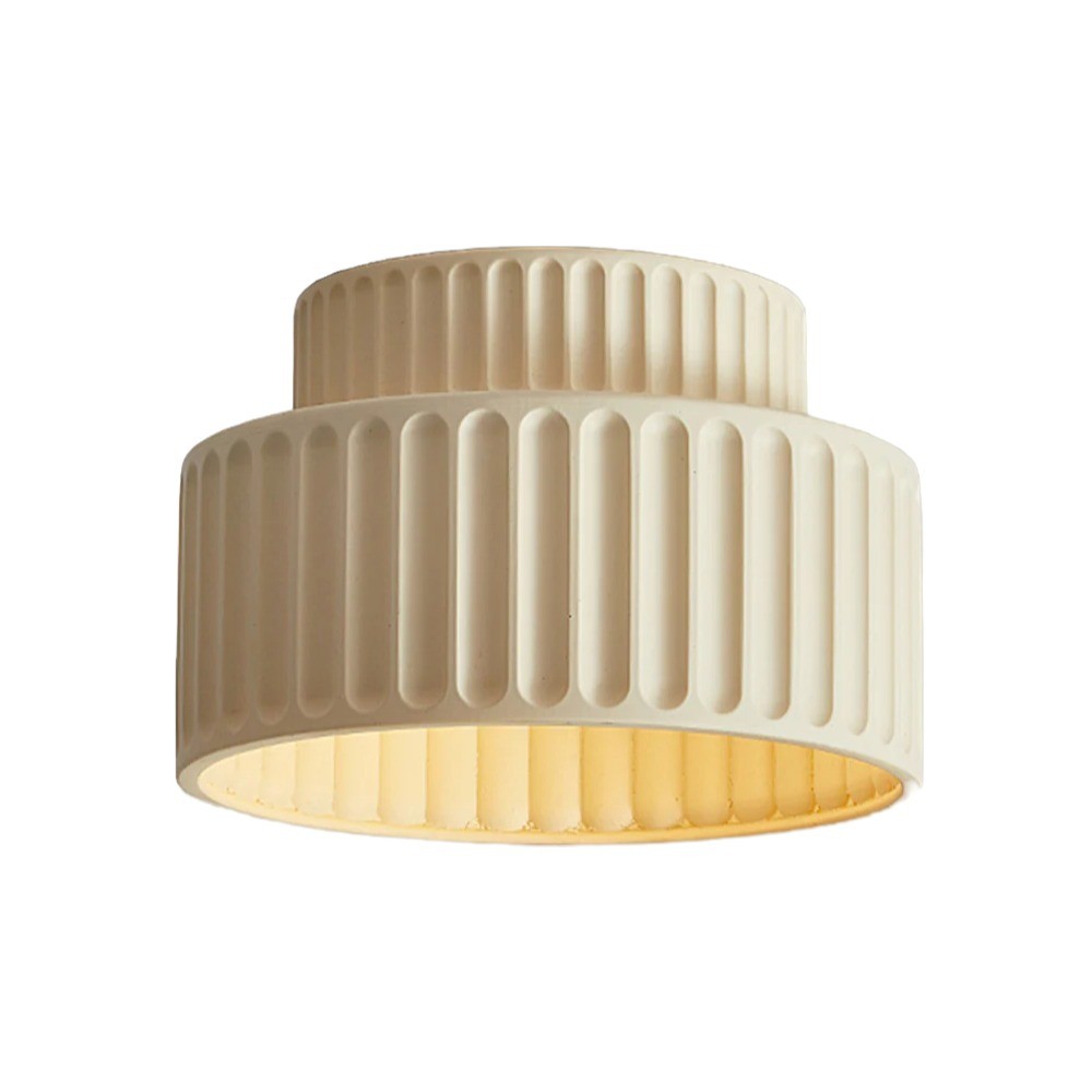 Cream Style Resin Bowl Flush Mount Ceiling Light KL118