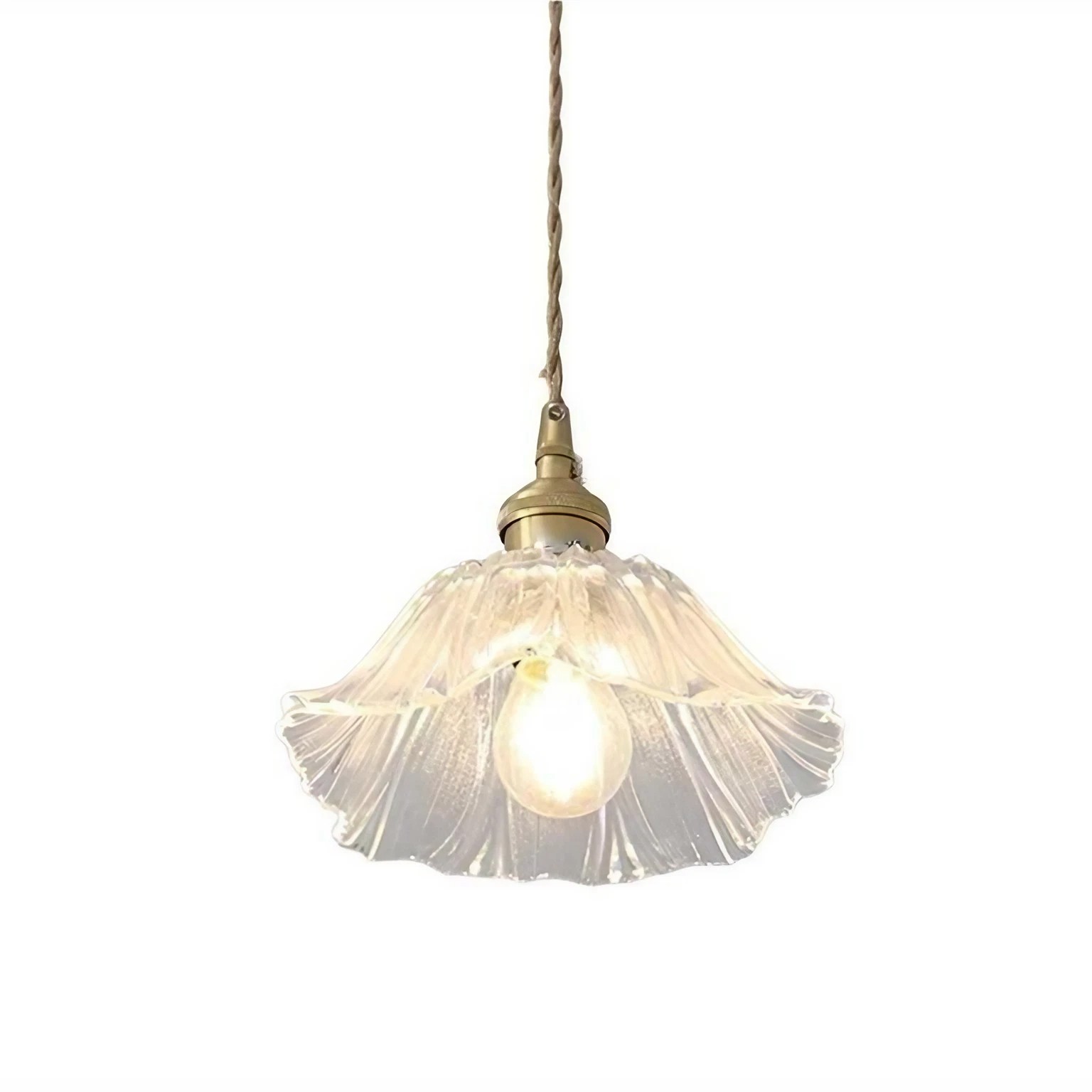 Retro Lotus Creative Glass Pendant Lamp
