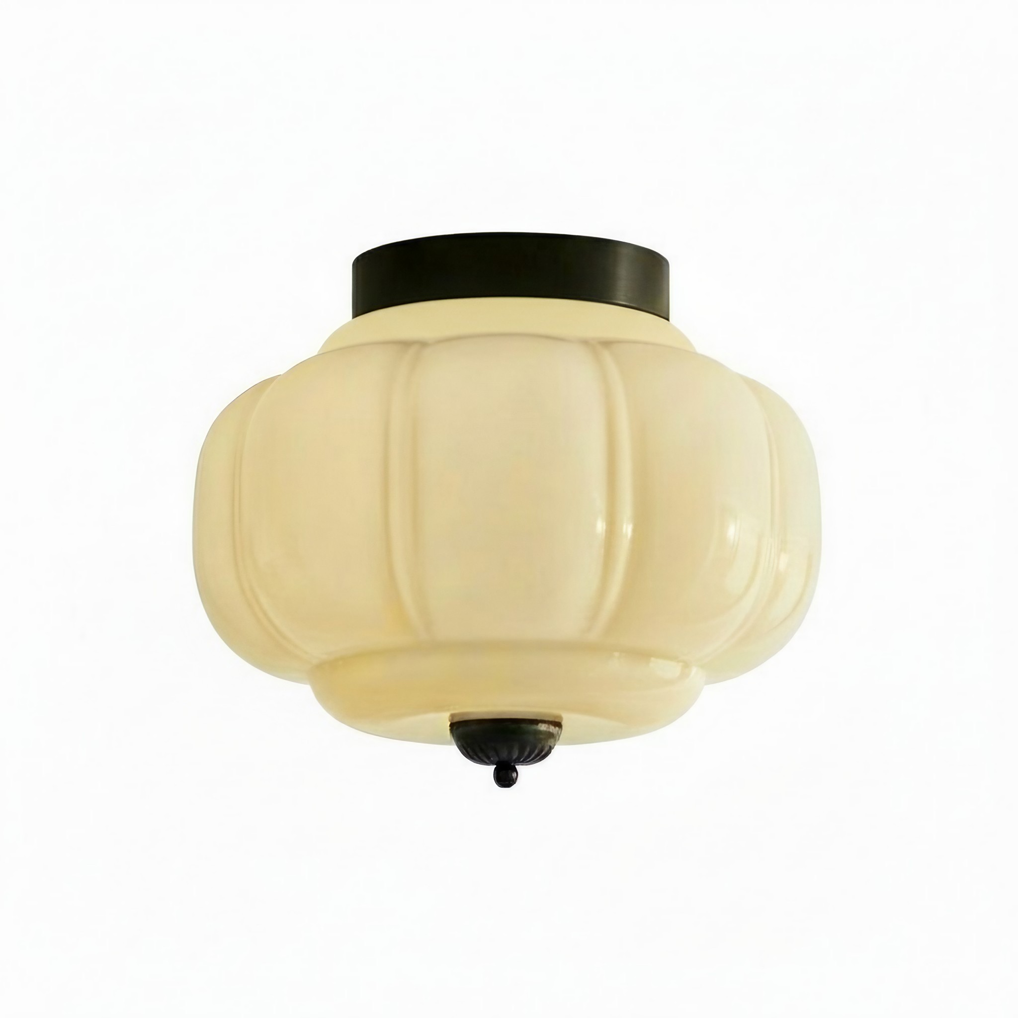 Eloise Retro Milk Glass Semi Flush Mount Ceiling Light KL859