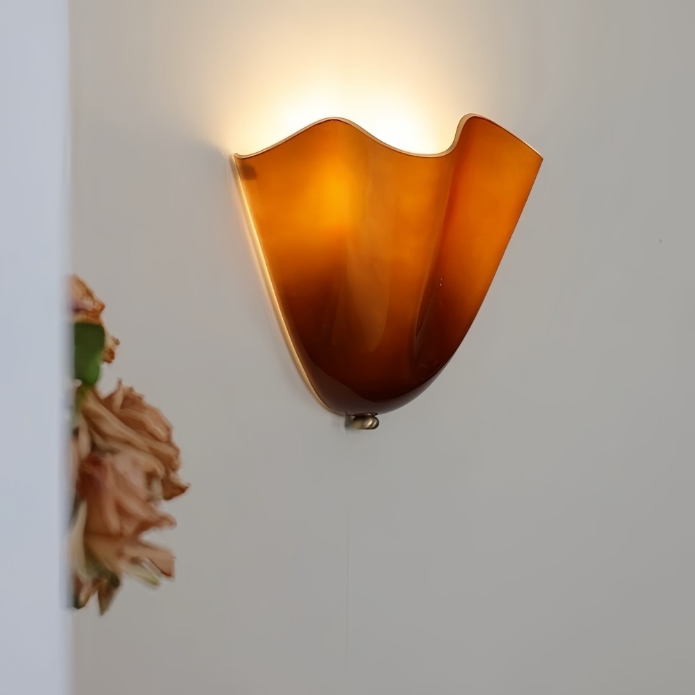 Vera Glass Wall Lamp - Vintage Accent Sconce for Bedroom and Living Space KL881
