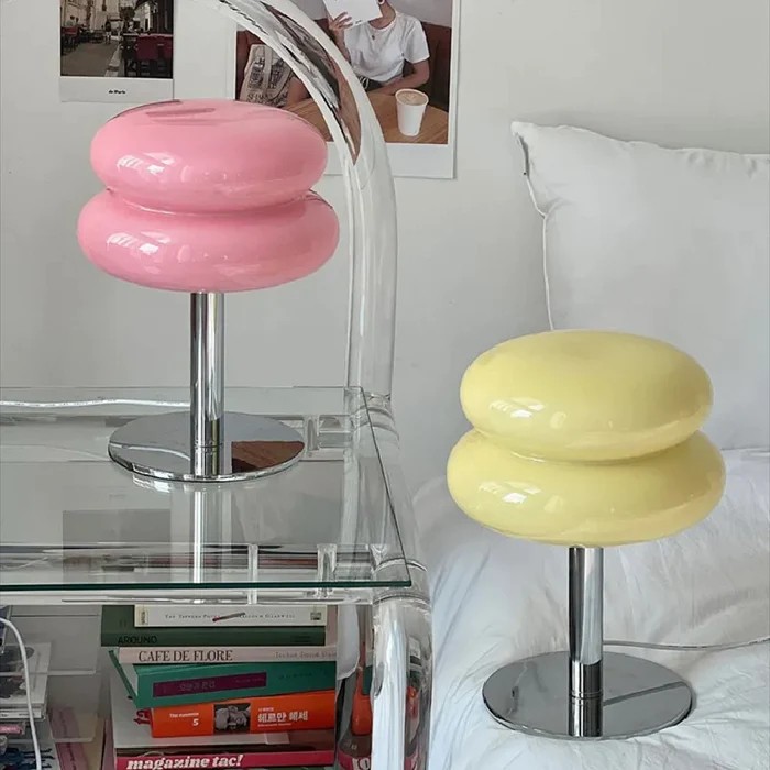 Bauhaus Macaron Stained Glass Table Lamp