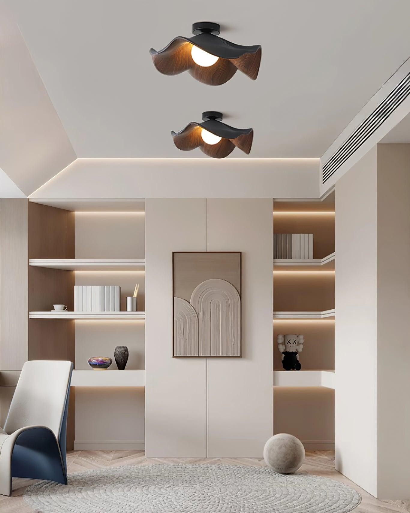 New Modern Simple Walnut Grain Ceiling Light KL287