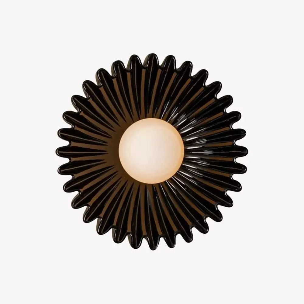 Sculptural Ceramic Wall Sconce – Opal Globe Sconce with Ceramic Finish KL246