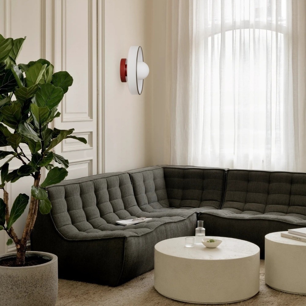 Kalo Round Glass Metal Base Wall Light Ceiling Light- Disc Orb Wall Sconce for Modern Interior KL922