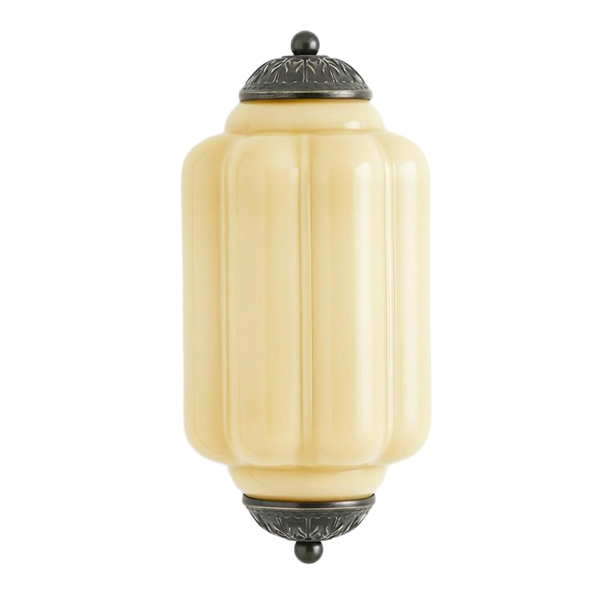 Eloise Long Pumpkin Retro Glass Recessed Wall Lamp KL857