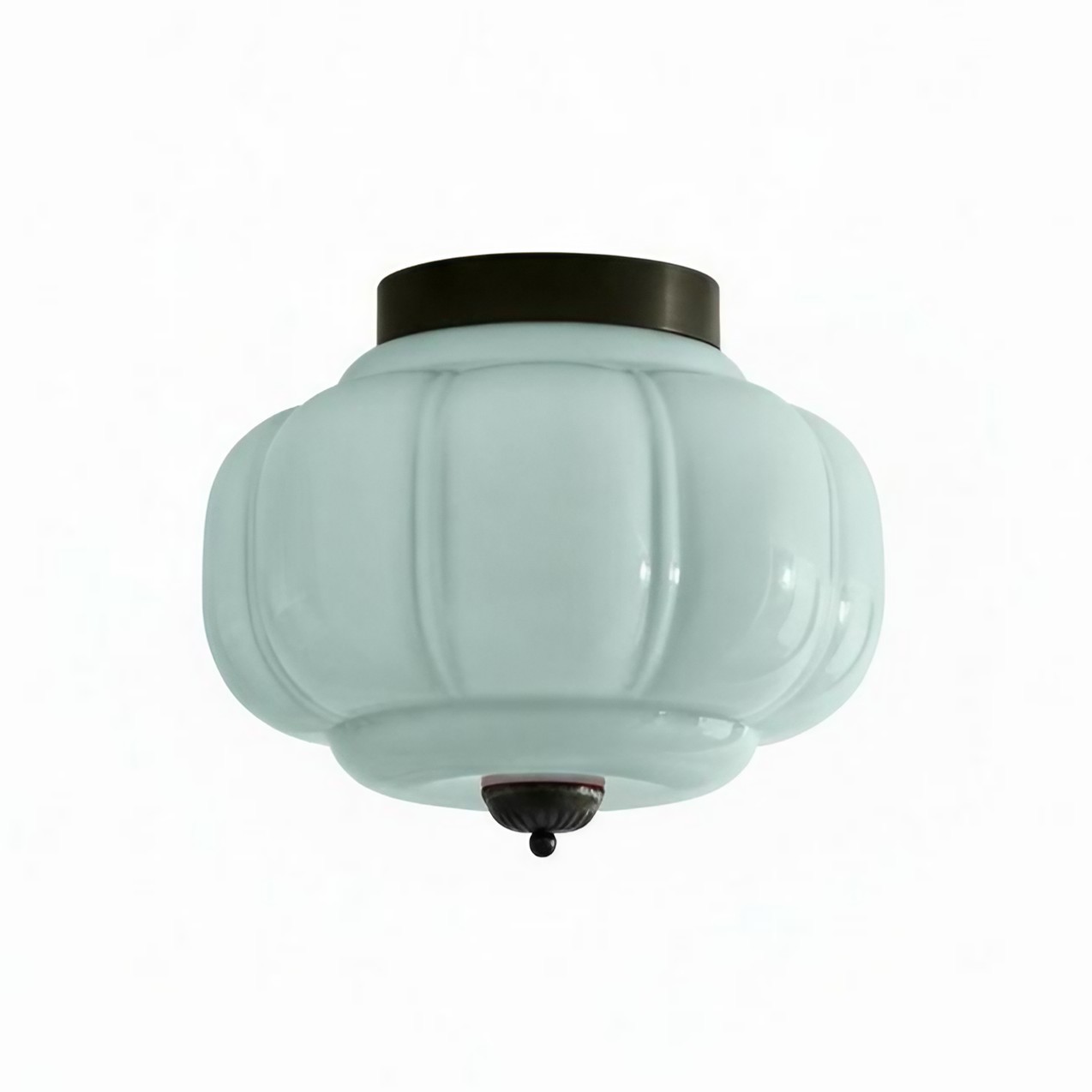 Eloise Retro Milk Glass Semi Flush Mount Ceiling Light KL859
