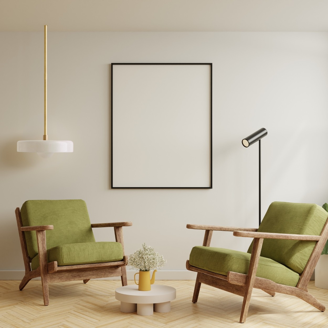Metal Rod Glass Disc Orb Pendant Light KL923