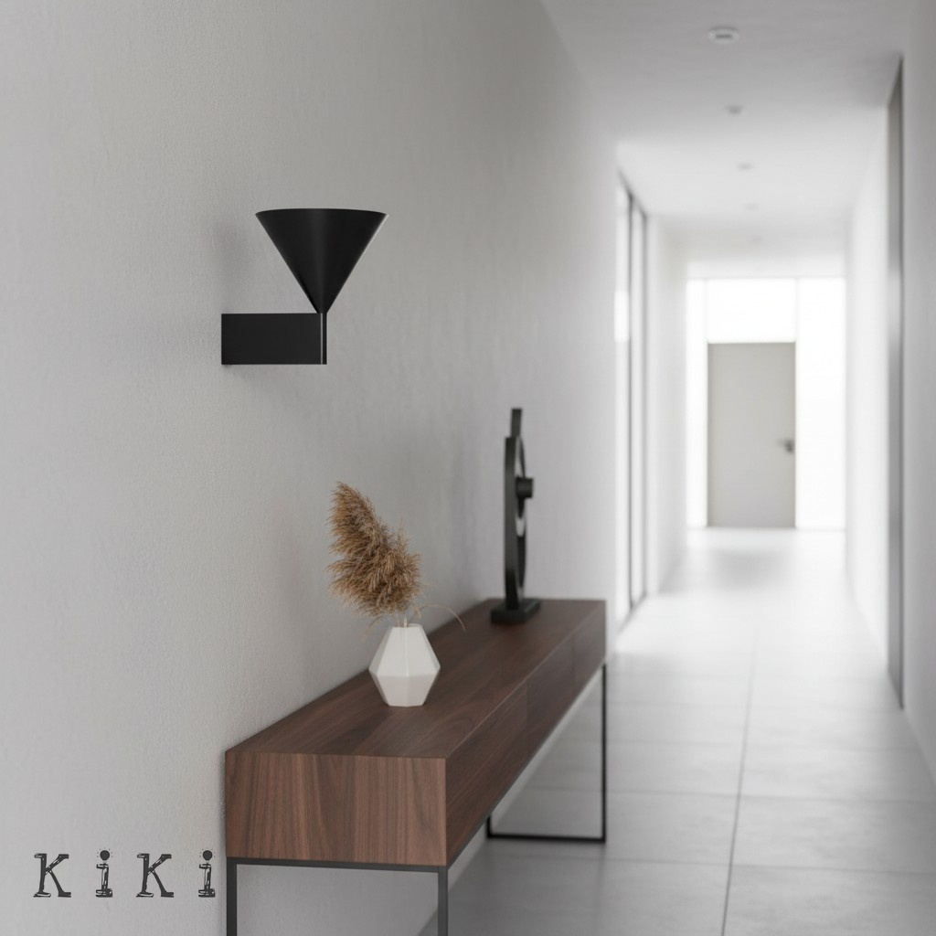 Minimalist Metal Conical Wall Lamp - Modern Cone Sconce for Interior Spaces KL2327