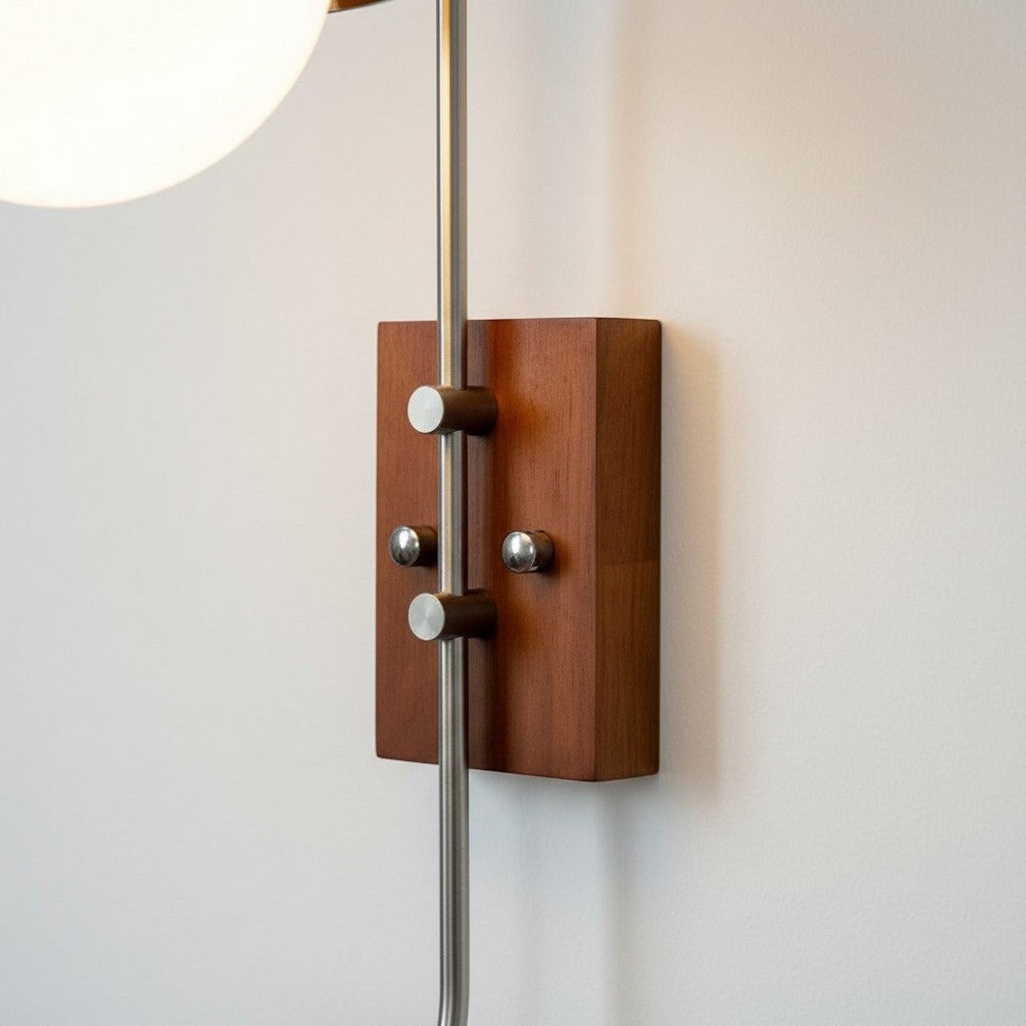 Afterglow Contemporary Wall Lamp with Wood Texture Base - Ambient Lighting for Hallway and Entryway KL2149