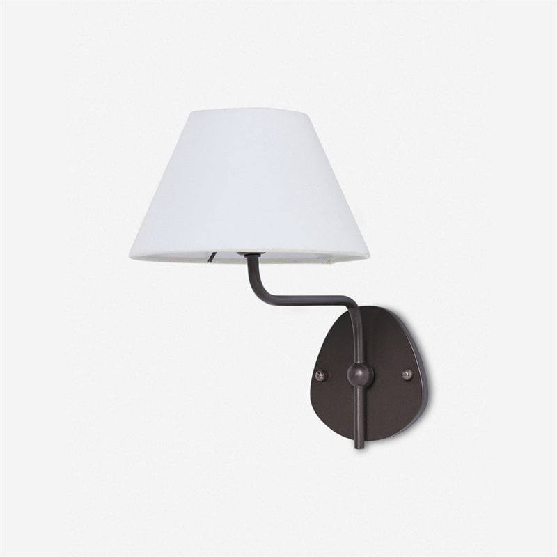 Kulo Classic Brass Wall Lamp – Modern Fabric Shade Wall Sconce for Bedroom or Hallway KL1533