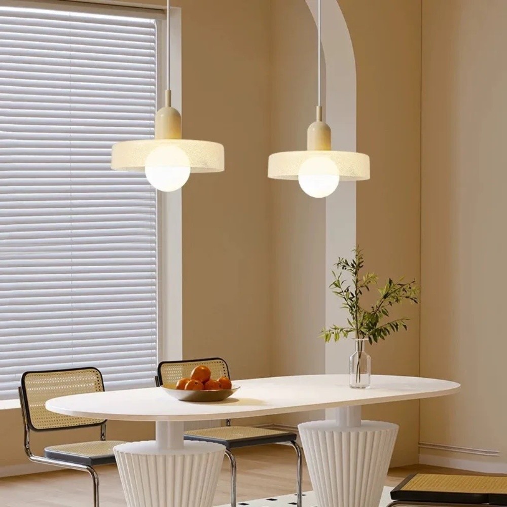 Modern Crystal Glass Disc Orb Pendant Light For Kitchen Island KL920