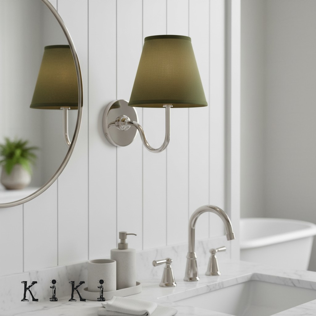 Luvora Vintage Pleated Shade Wall Lamp - Refined Linen Sconce For Bathroom or Corridor KL1272