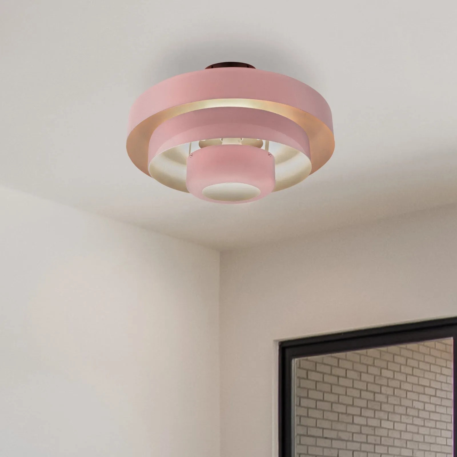Three-Tier Bauhaus Ceiling Lamp - Bold Colors Ceiling Light for Bedroom or Lounge KL885