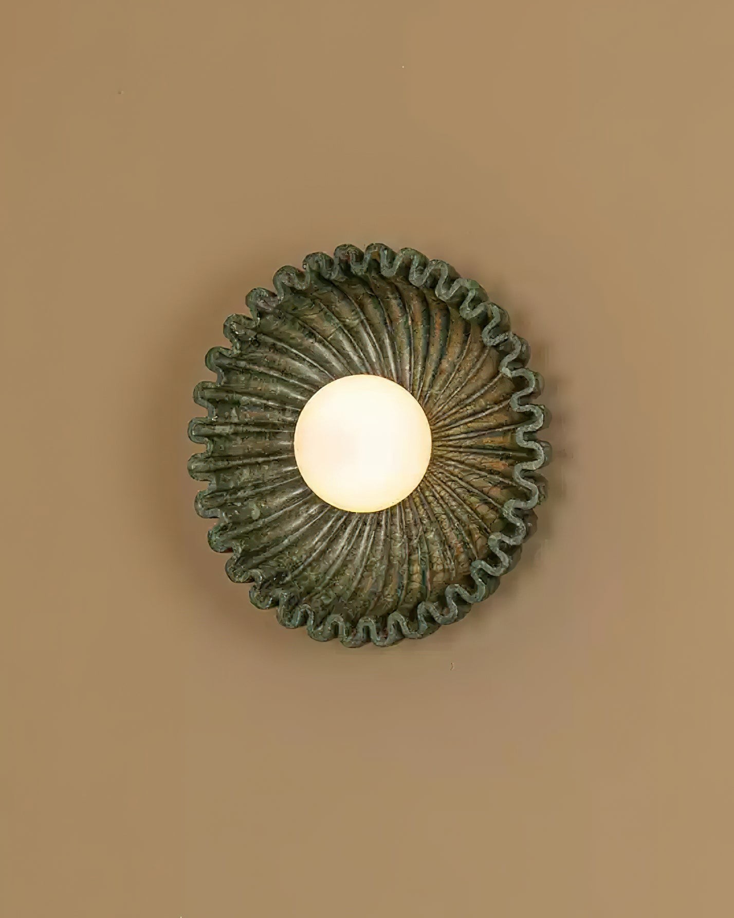 Sculptural Ceramic Wall Sconce – Opal Globe Sconce with Ceramic Finish KL246