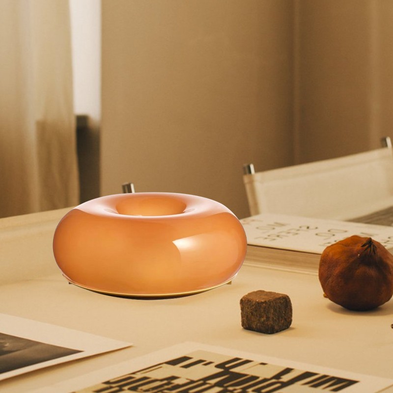 Bauhaus Inspired Round Table Lamp - Donut Glass Wall Light for Home Styling KL25