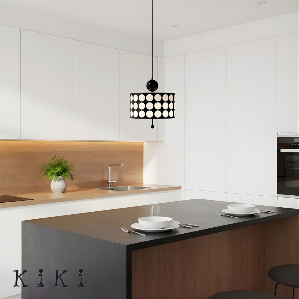 Graphic Checkered Pendant Light - Retro Chic Style for Dining Room and Kitchen Island KL341