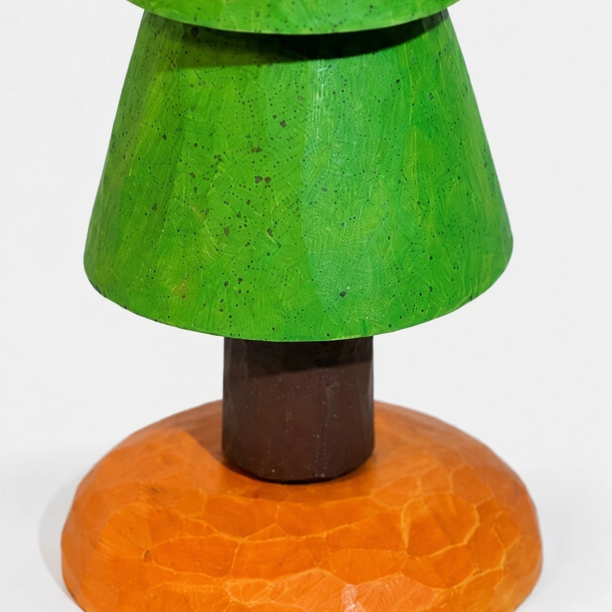 Carved Wooden Pine Tree Tabletop Ornament