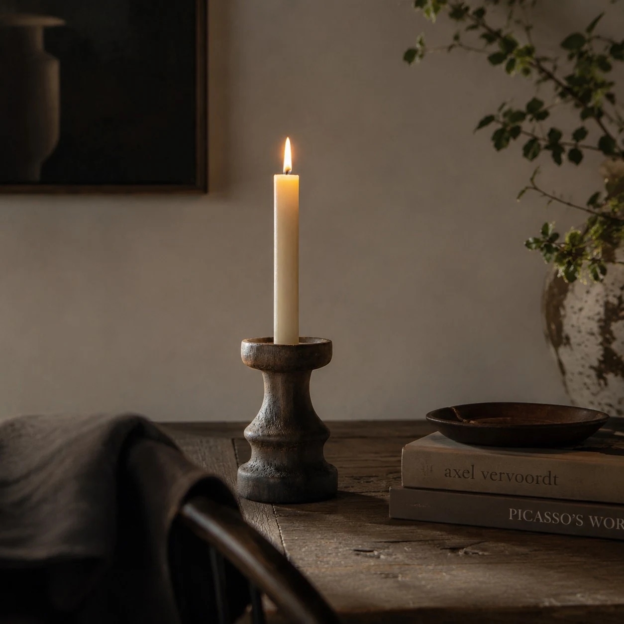 Wabi-Sabi Solid Wood Candle Holders