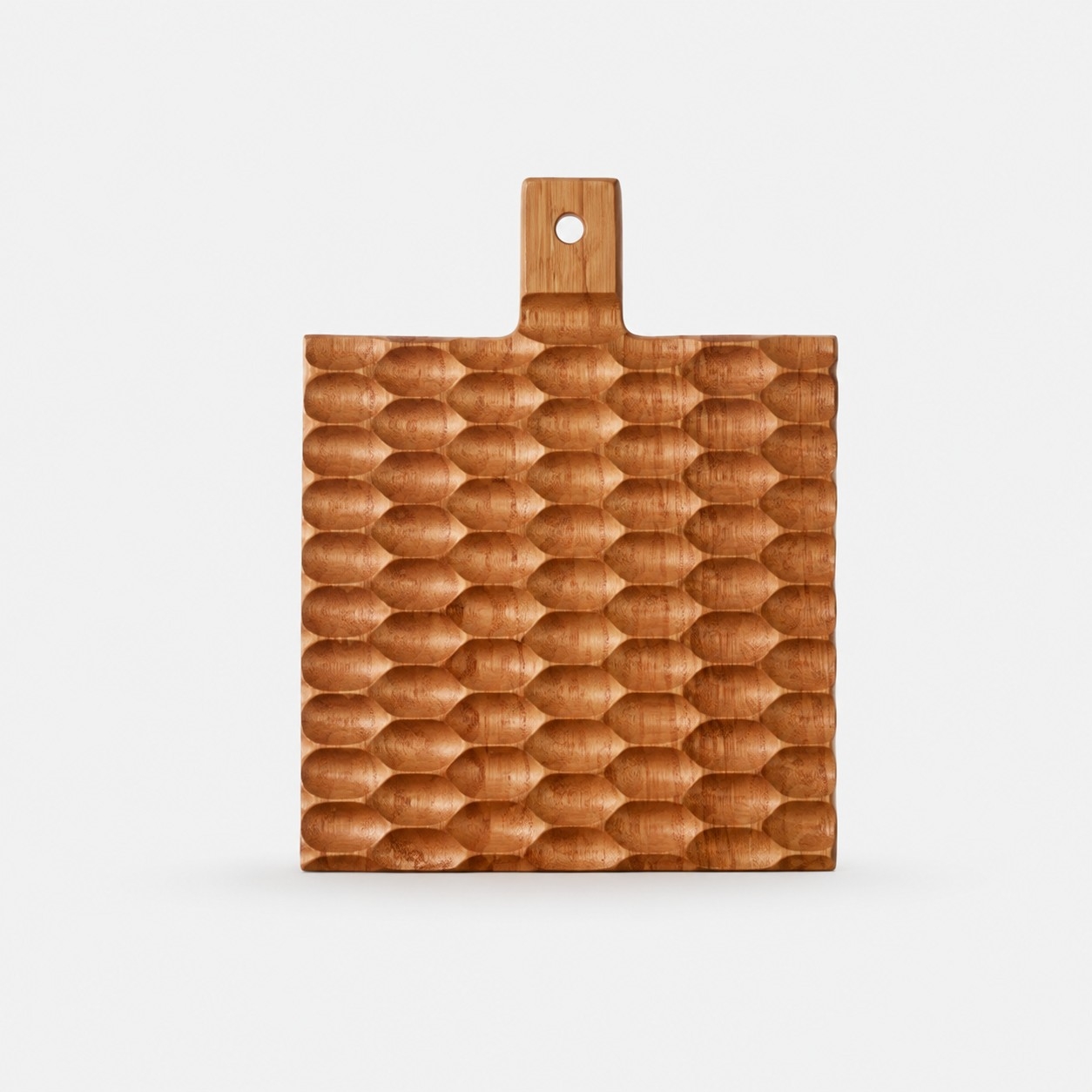 Double-Sided Solid Wood Cutting Board with Textured Serving Surface