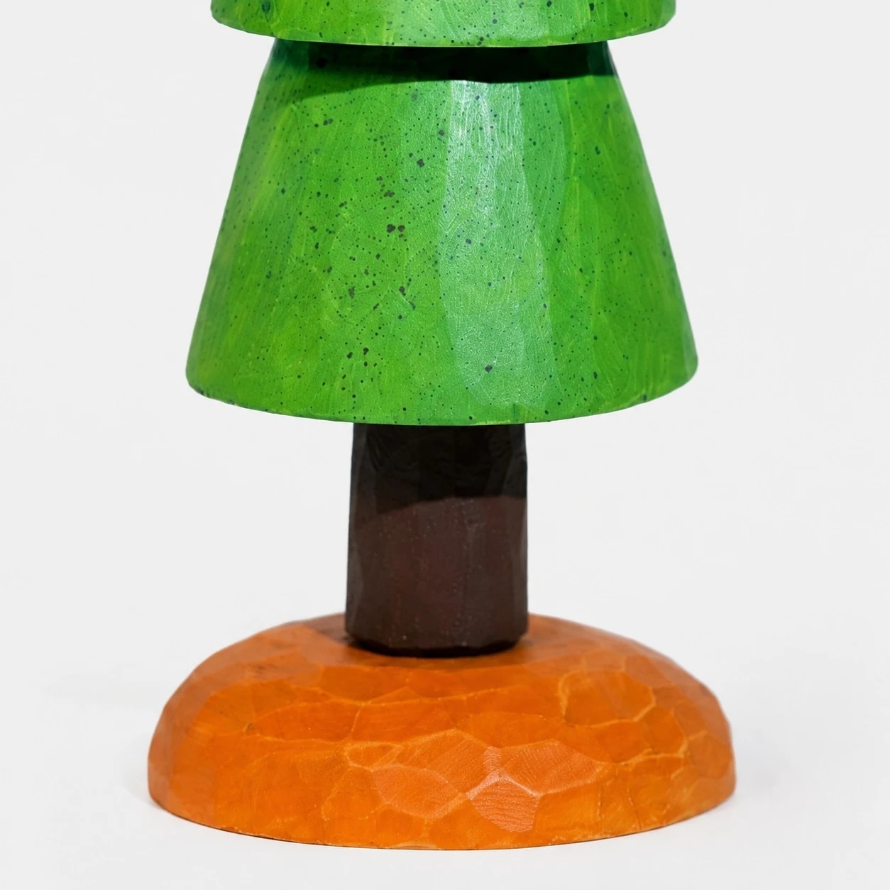 Carved Wooden Pine Tree Tabletop Ornament