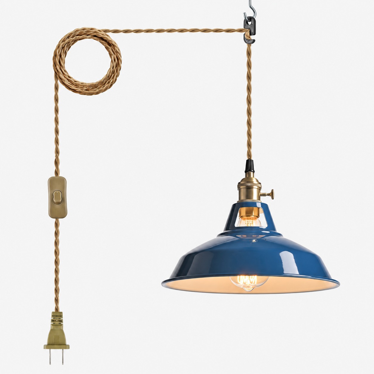 Dark blue barn shade