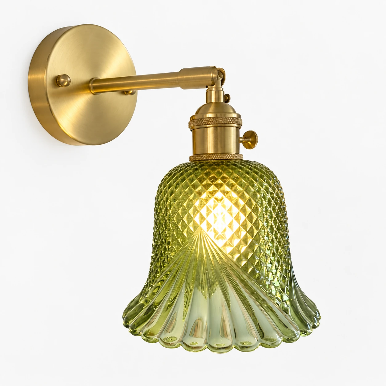 Green Glass Wall Sconce