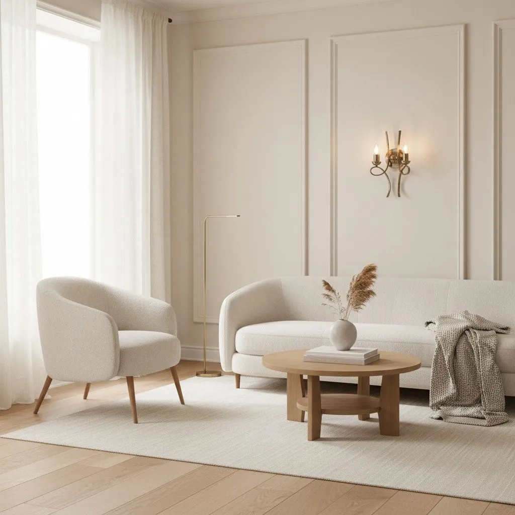 Foline Brushed Brass Wall Light - Timeless Wall Sconce for Living Rooms and Hallways KL1970