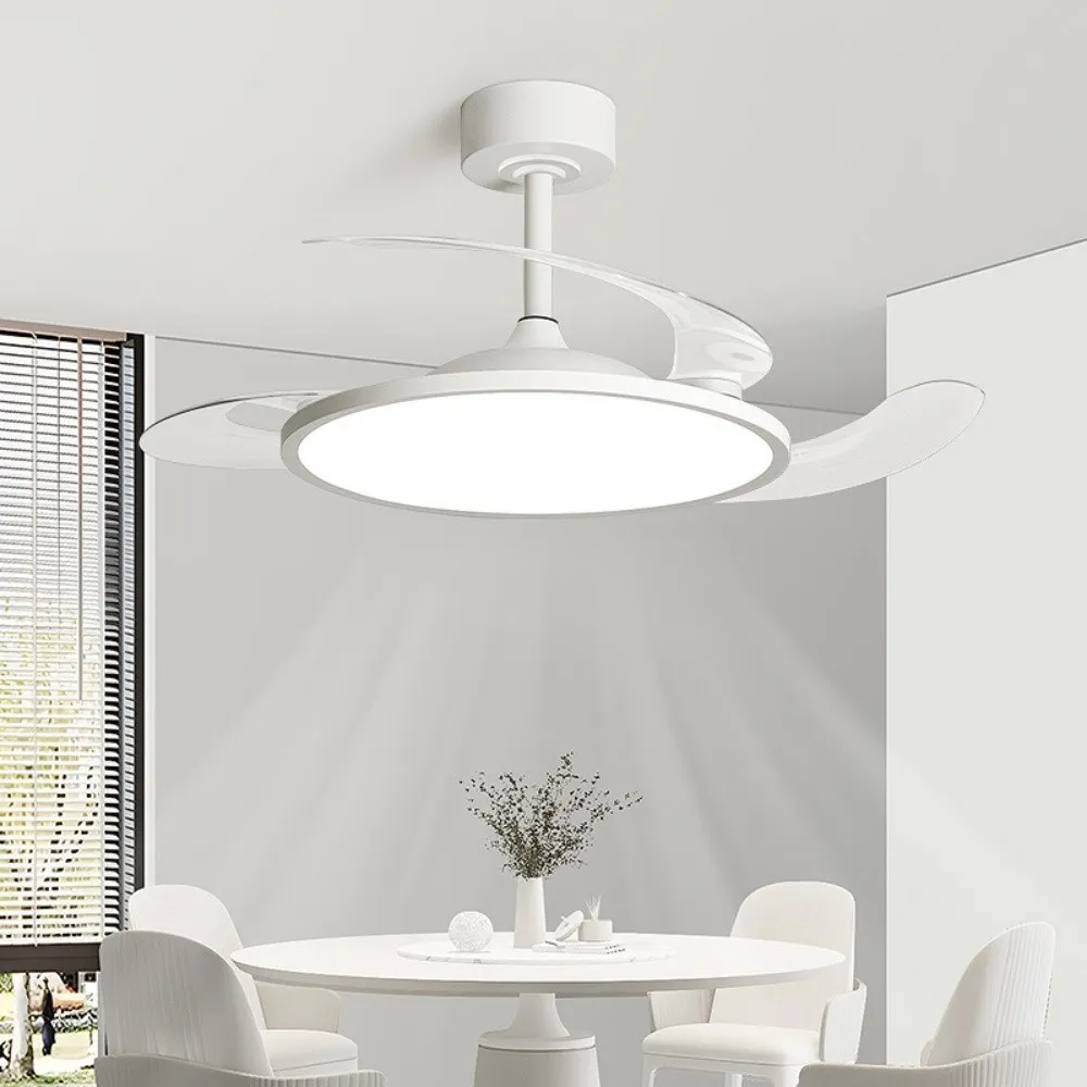 Minimalist White 3 Blade Fan Ceiling Light For Dining Room KL940