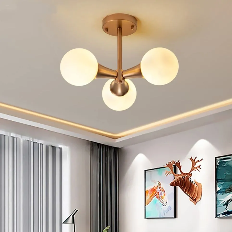 Mid Century Metal Multi Heads Globe Ceiling Lamp KL90