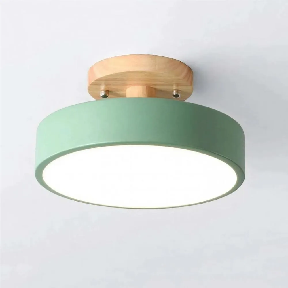 Scandinavian Design Round Wooden Ceiling Light KL37
