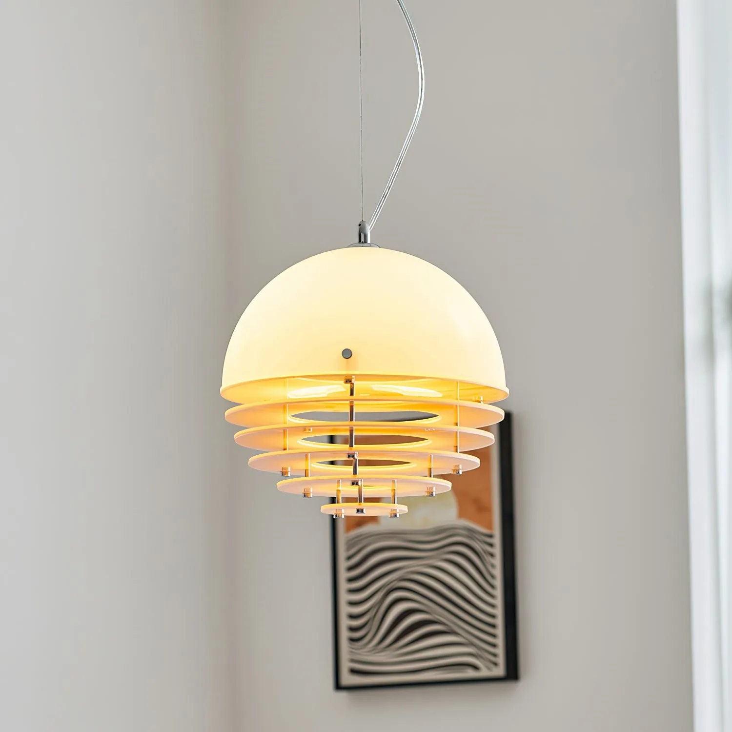 Sunset Pendant Light - Medieval Bauhaus Orange Orb Pendant Light KL880