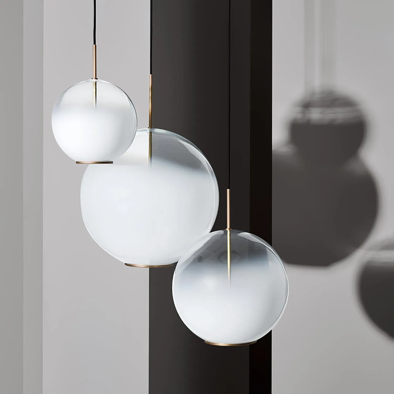 Simple Sphere Drop Gradient Glass Pendant Light KL691