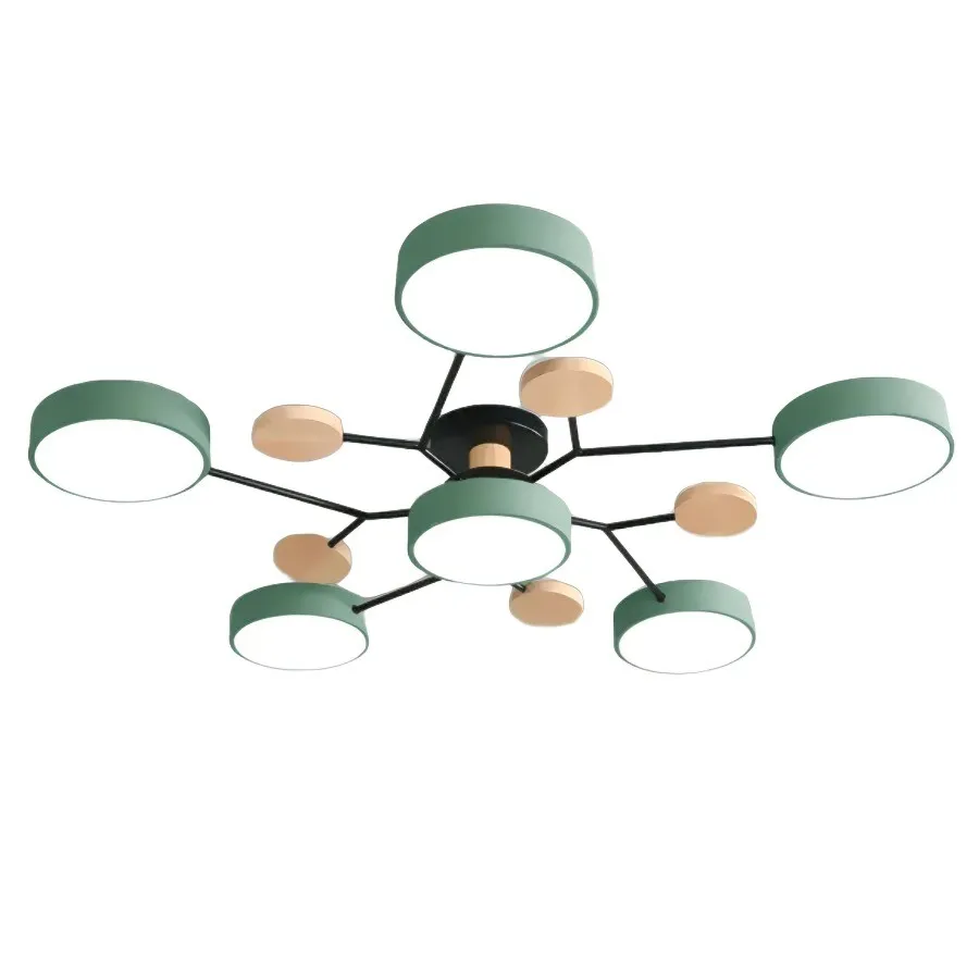 Nordic LED Branched Circle Wooden Ceiling Light KL39