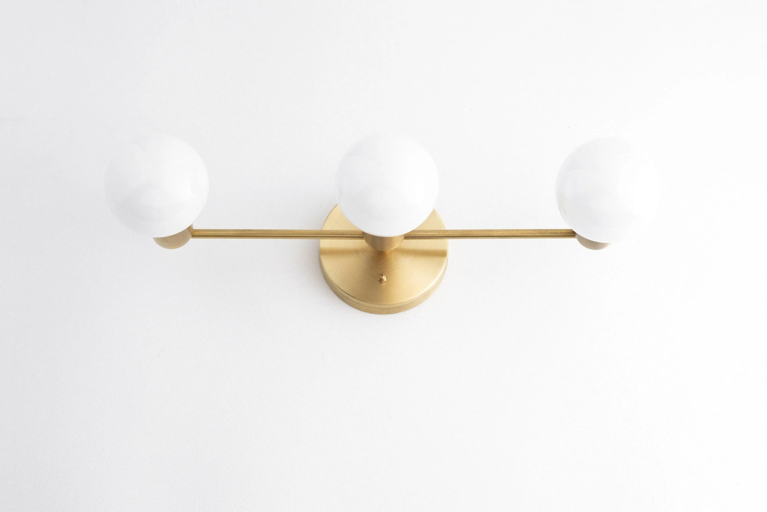 Glorica Glass Mid Century Modern Vanity Light - 3 Light Wall Fixture KL1527