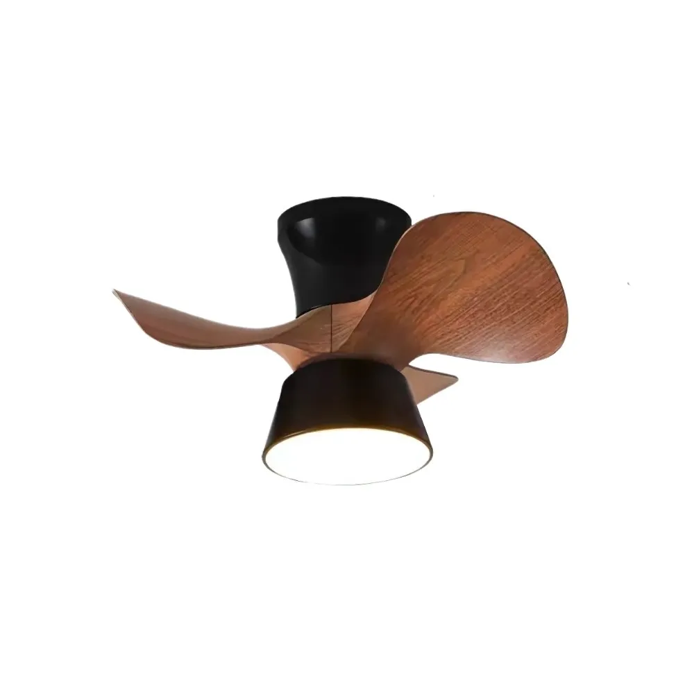 Vintage 3 Blade Silent Ceiling Fan Light For Bedroom KL944