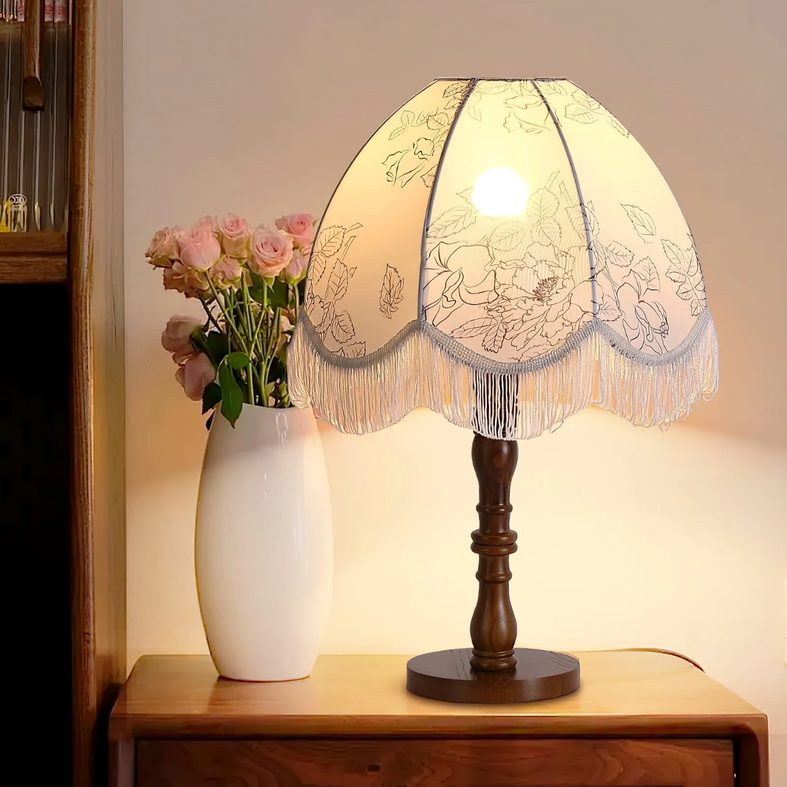 Luxury Printed Tassel Table Lamp KL593