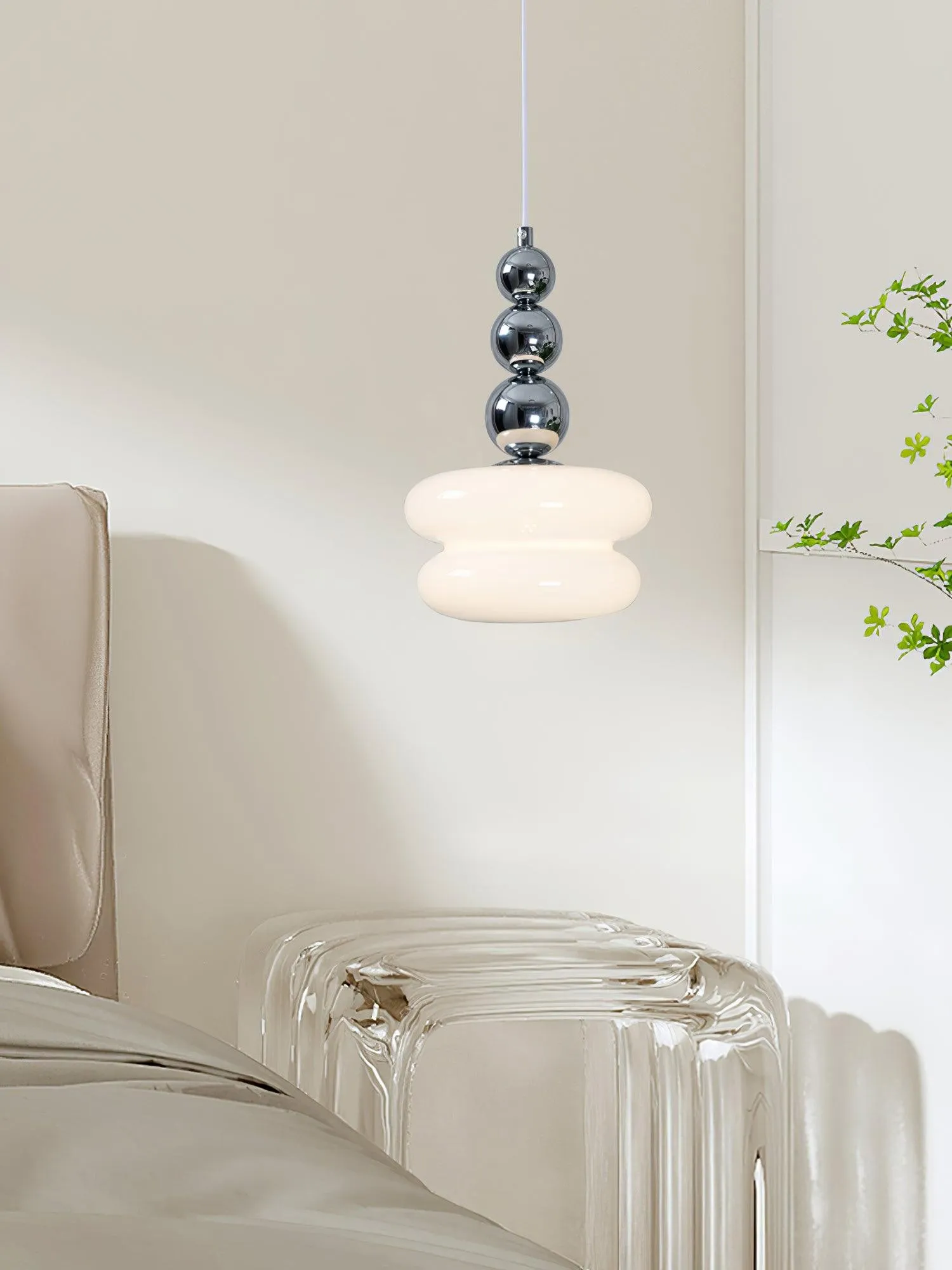 Contemporary Nordic Glass Ball Hoist Pendant Light For Living Room KL508