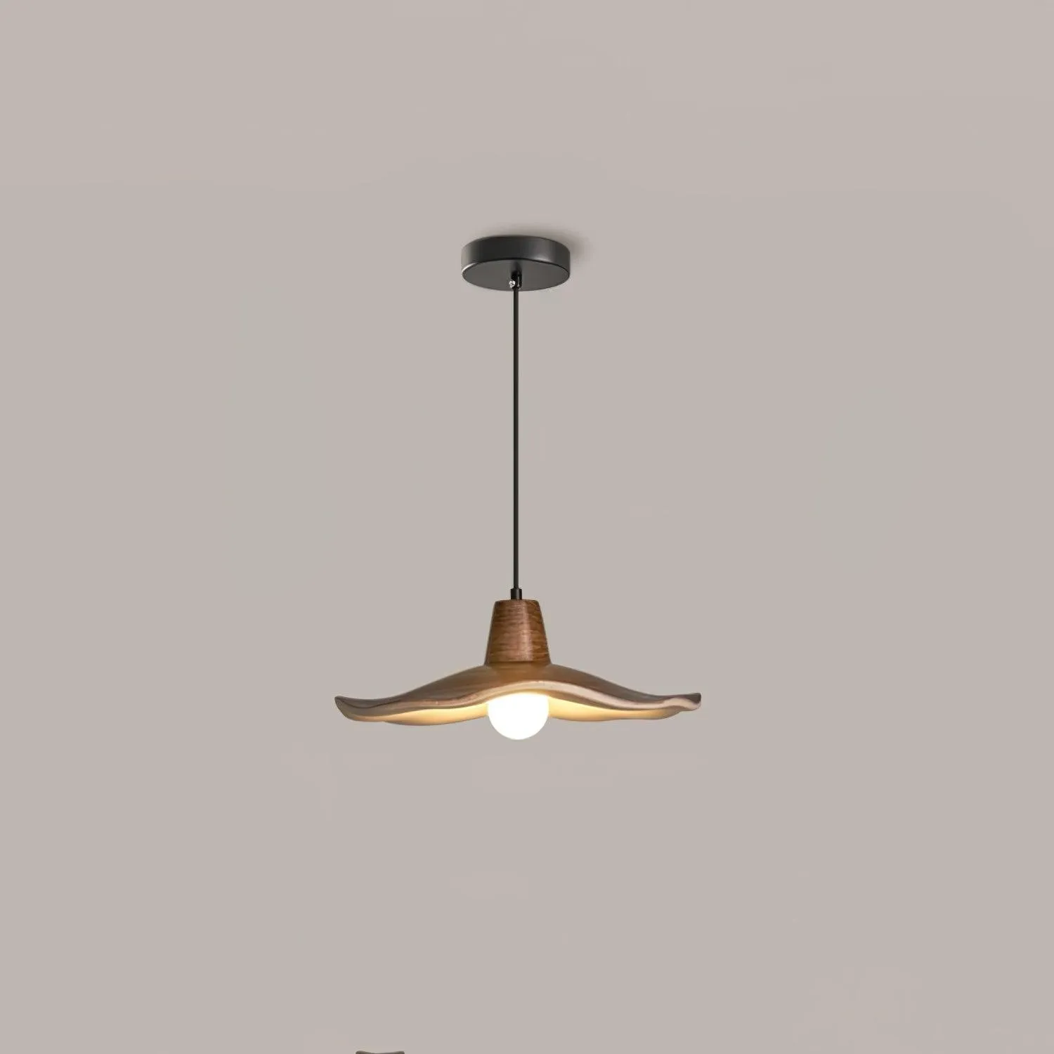 Black Imitation Walnut Wood Grain Kitchen Pendant Lamp KL716