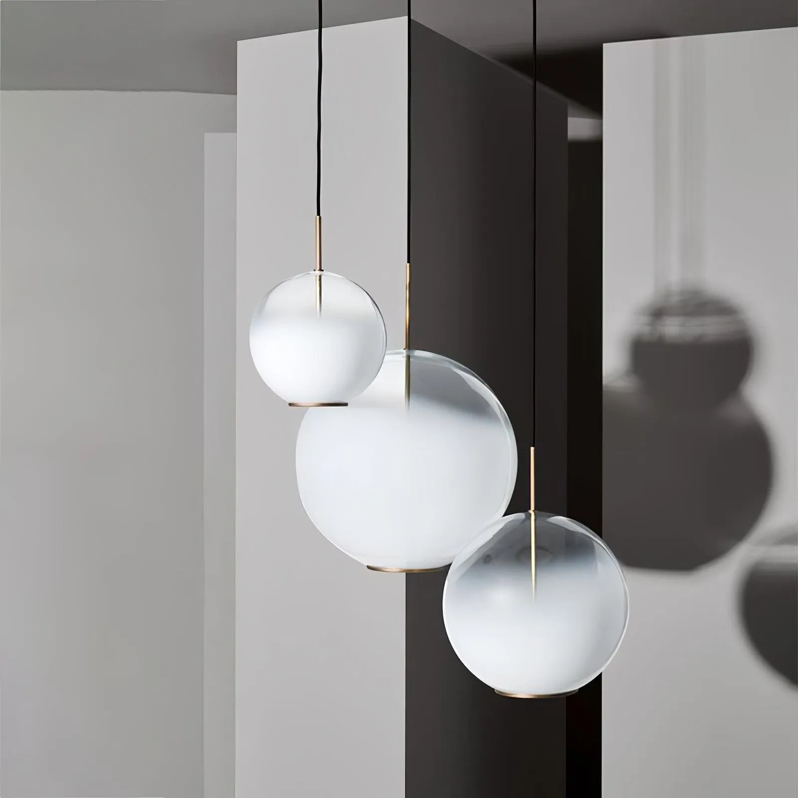 Simple Sphere Drop Gradient Glass Pendant Light KL691