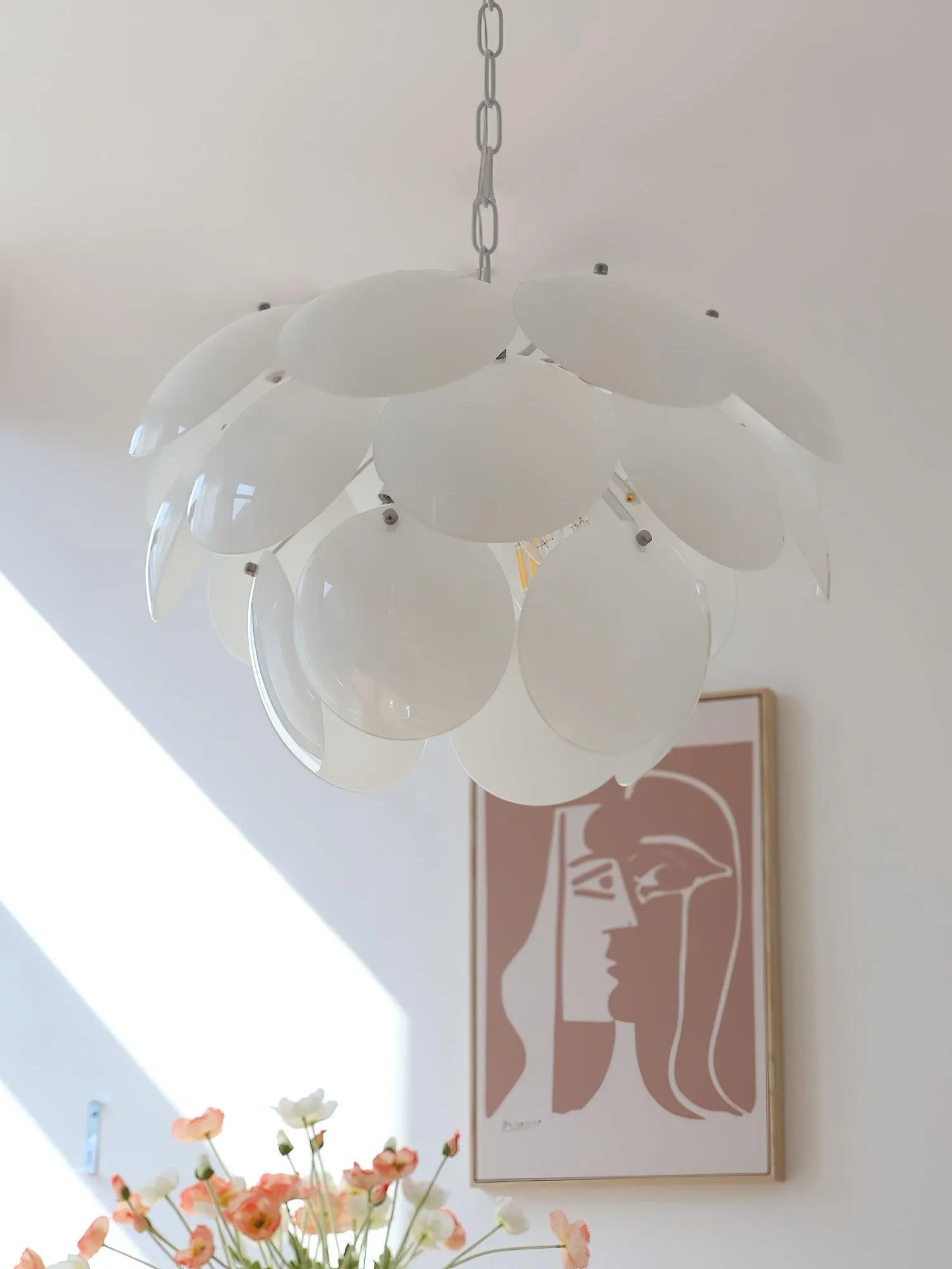 Luxury Fashion Luminous Petal Glass Chandelier KL472