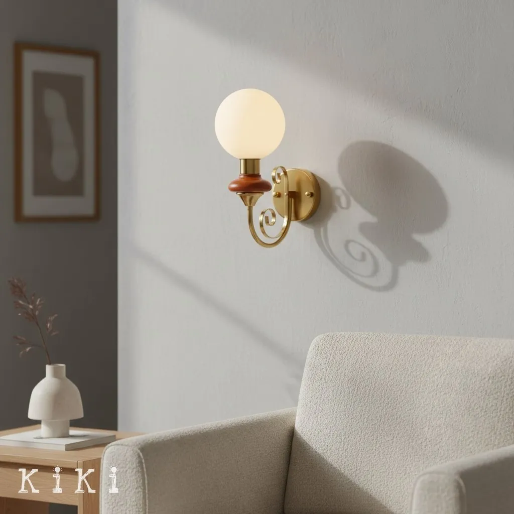 Noirvex Glass Ball Wall Light - Refined Design Sconce for Bedrooms and Lounge Areas KL2138