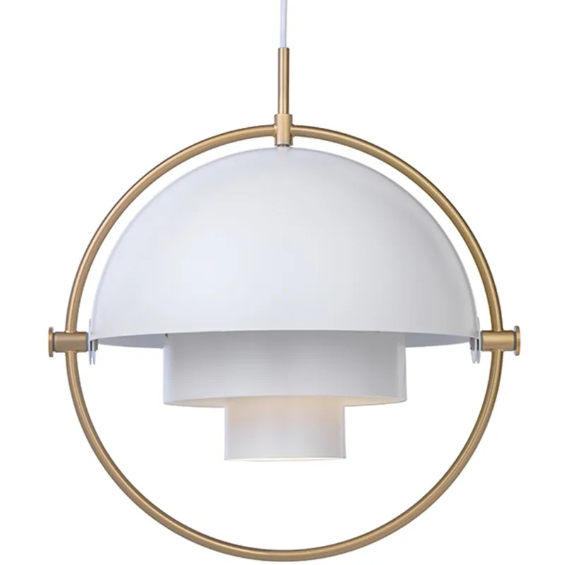 Multi-Lite Pendant Light - Layered Metal Pendant Lamp For Kitchen Island