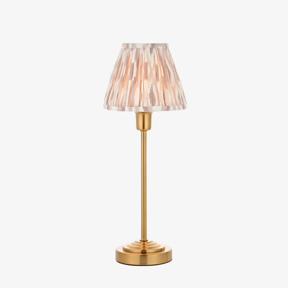 Bronzuno Patterned Fabric Table Lamp - Brass or Bronze Finish Modern-Bohemian Bedside & Living Space Light KL1909