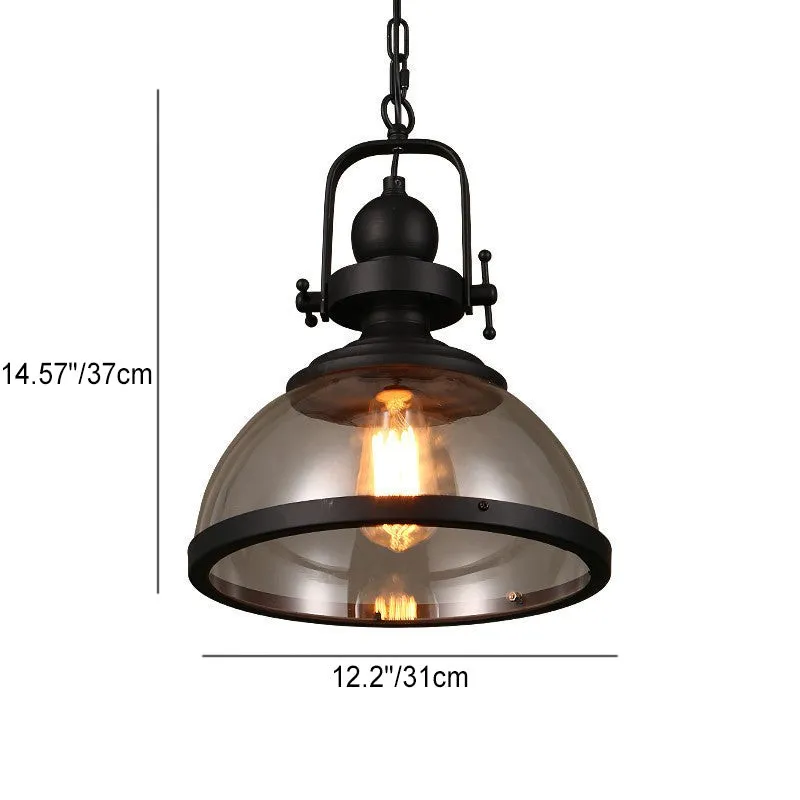 Modern Industrial Style Dome Glass Pendant Lamp KL318