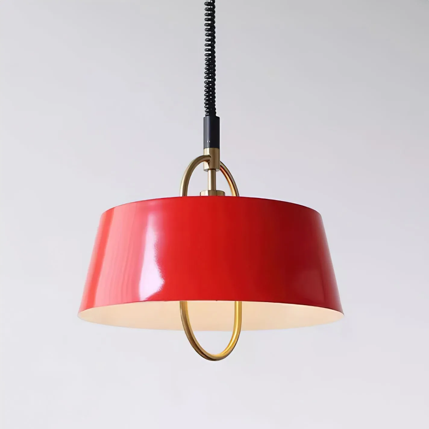 Retro Classic Drum Shaped Retractable Metal Pendant Lamp KL220