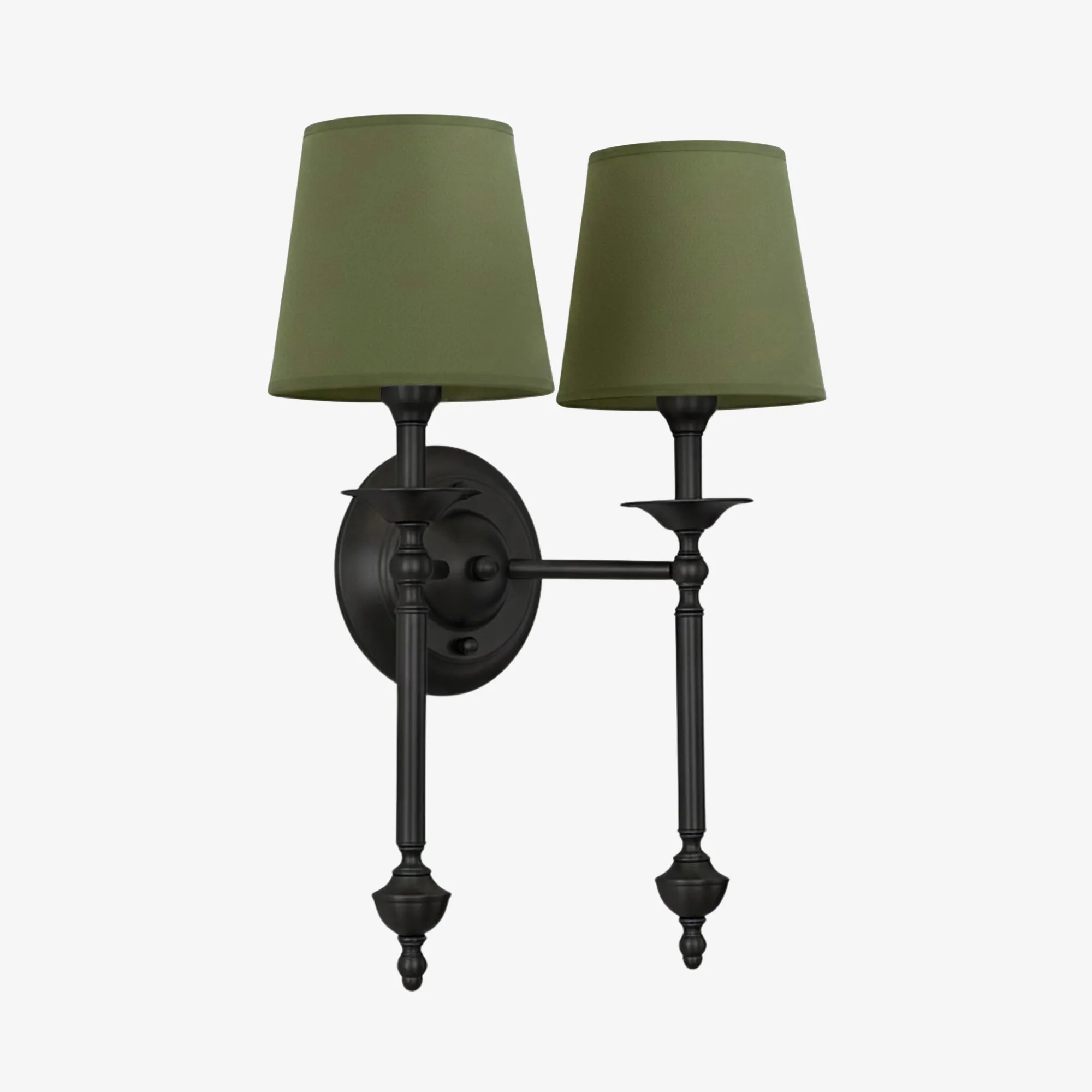 Arcuma Elegant Wall Light - Copper or Black Finishes Sconce with Fabric Shade for Interior KL2337